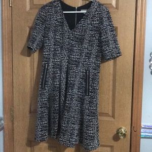 Black and White Zipper dress